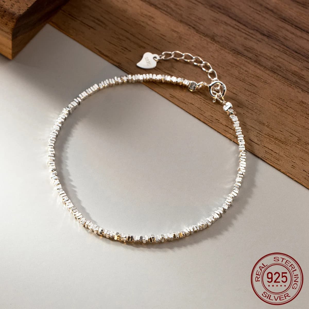 La Monada 15 + 4.5 cm Braccialetti irregolari semplici per le donne Gioielli in argento sterling 925 Bracciale da donna in argento sterling 925 pregiato