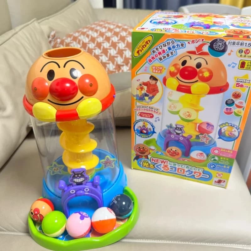 Genuine Bandai Anpanman Baby Educational Spinning & Rolling Track Ball Musical Rolling Ball Toy Helps Improve Boys' And Girls'