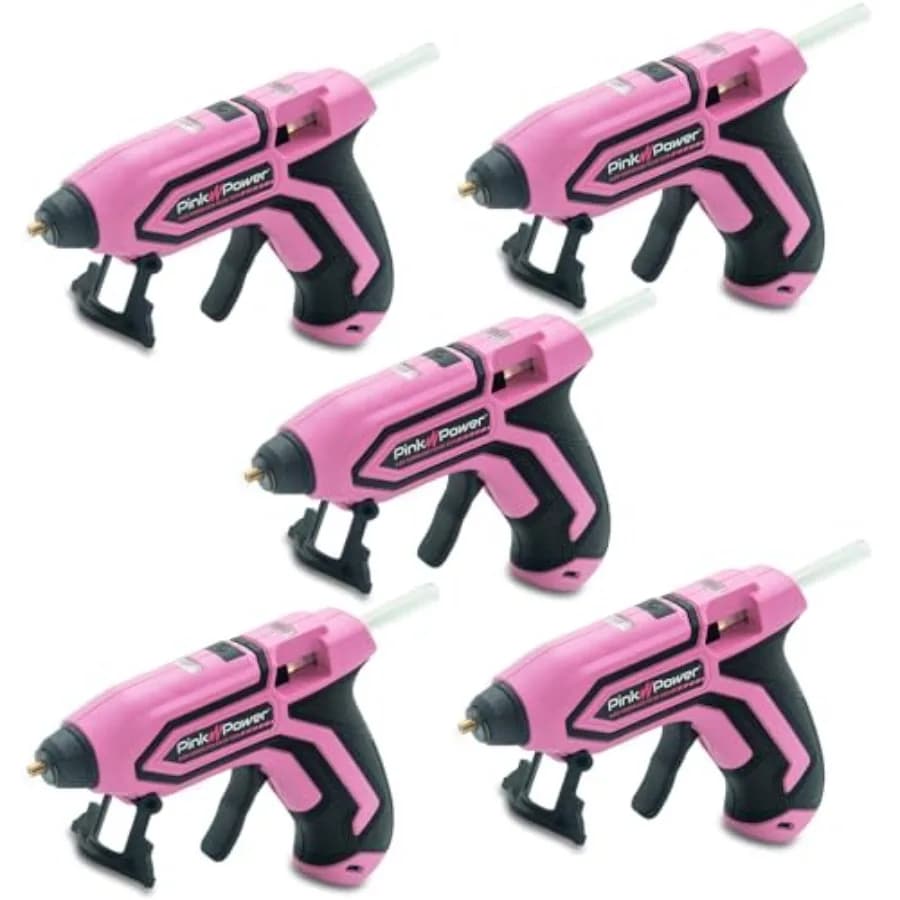 Kit Pistola per Colla a Caldo Mini Senza Fili con Supporto, 100 Stick, Riscaldamento Rapido, Ricaricabile USB per Fai da Te, Riparazioni Domestiche e Progetti Scolastici