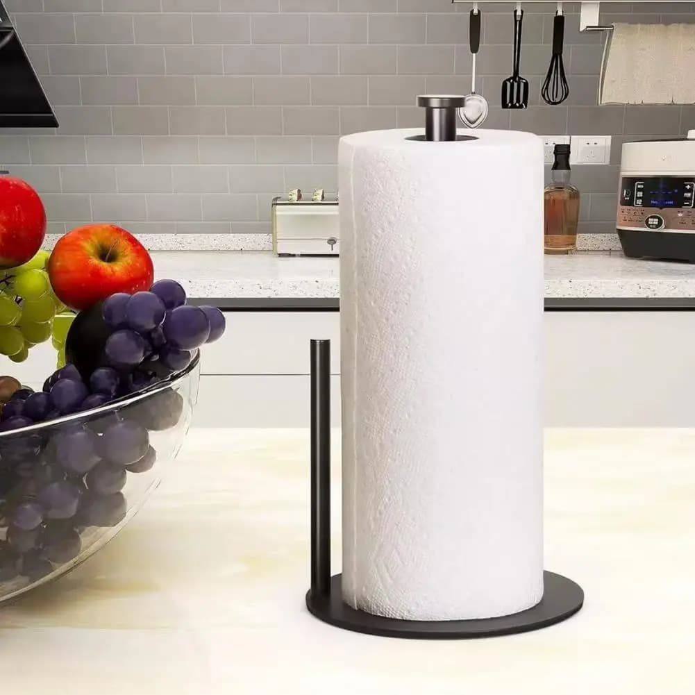 Portarotolo da Bagno, Porta Carta Igienica Moderno, Supporto in Acciaio Inossidabile per Organizzazione Cucina e Bagno