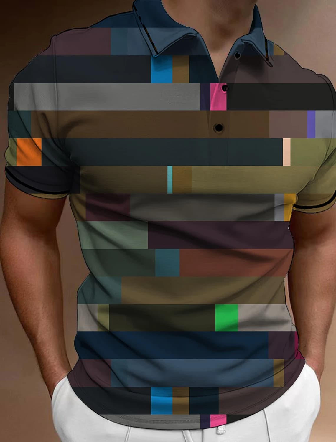 Polo con bottoni da uomo di moda estiva Casual maniche corte da uomo Polo da uomo t-Shirt da uomo top Street Mans abbigliamento da Golf abbigliamento