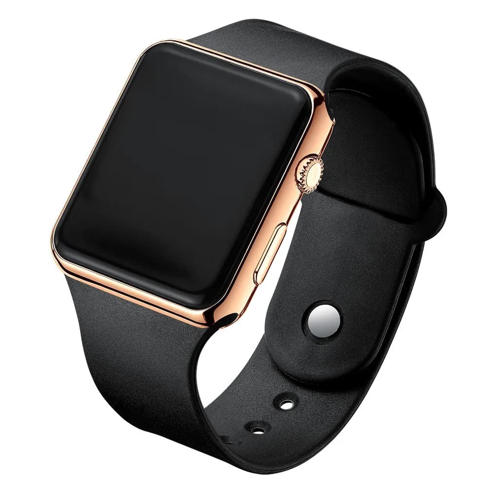 Simple Digital Watch for Men Women Fashion Sports LED Watch Electronic Silicone Strap Black Casual Men's Watch Reloj Hombre