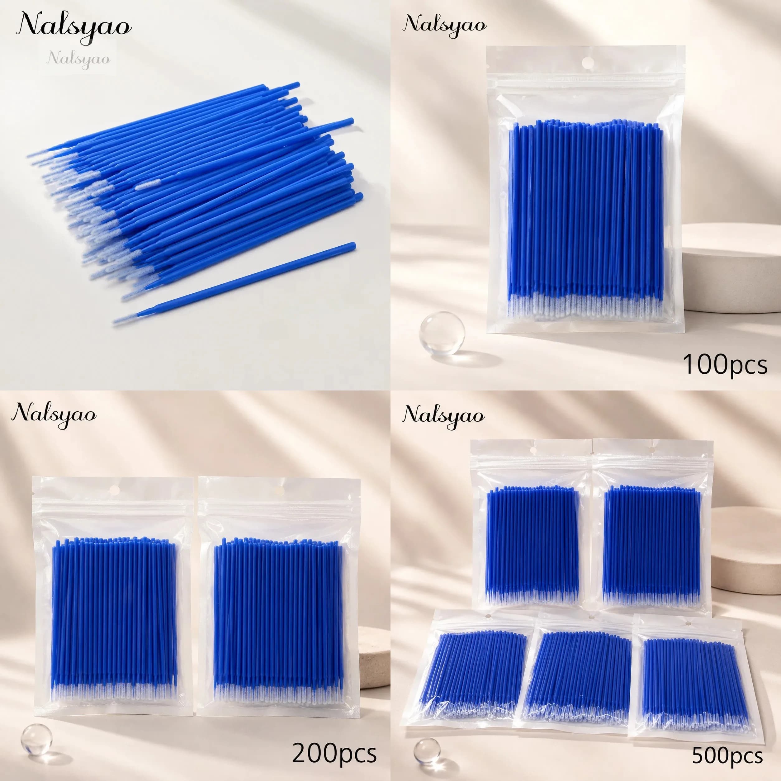 Eyelashes Microbrush Beauty Makeup Clean Remover Tool 100/200/500/1000pc Eyelash Cleaning Brush Lash Extension Micro Cotton Swab