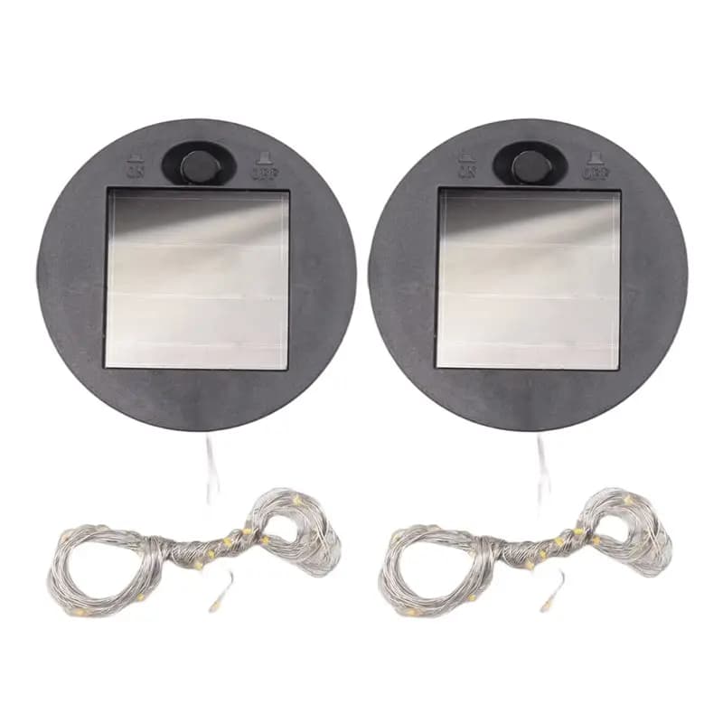 (ABAB) 2Pcs Solar Light Replacement Top LED Solar Panel Lantern Lid for Outdoor Hanging Lanterns IP65 Waterproof