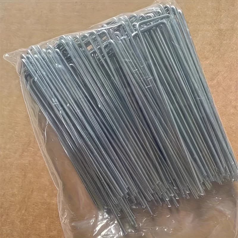 50 pezzi di graffette per paesaggi, spille da giardino a forma di U graffette per pali da giardino, picchetti per tende da giardino per impieghi gravosi picchetti di fissaggio per erba Ba