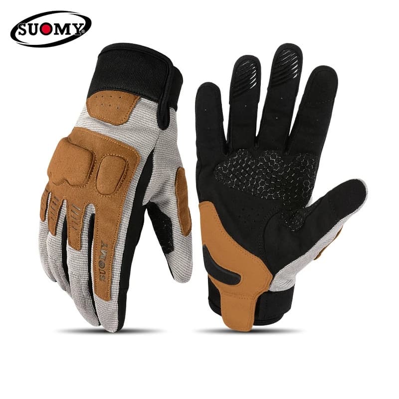 Summer Motorcycle Gloves Men Women Lightweight Breathable Mesh Anti-Fall Anti-Slip Touch Screen Moto Gloves for City Riding