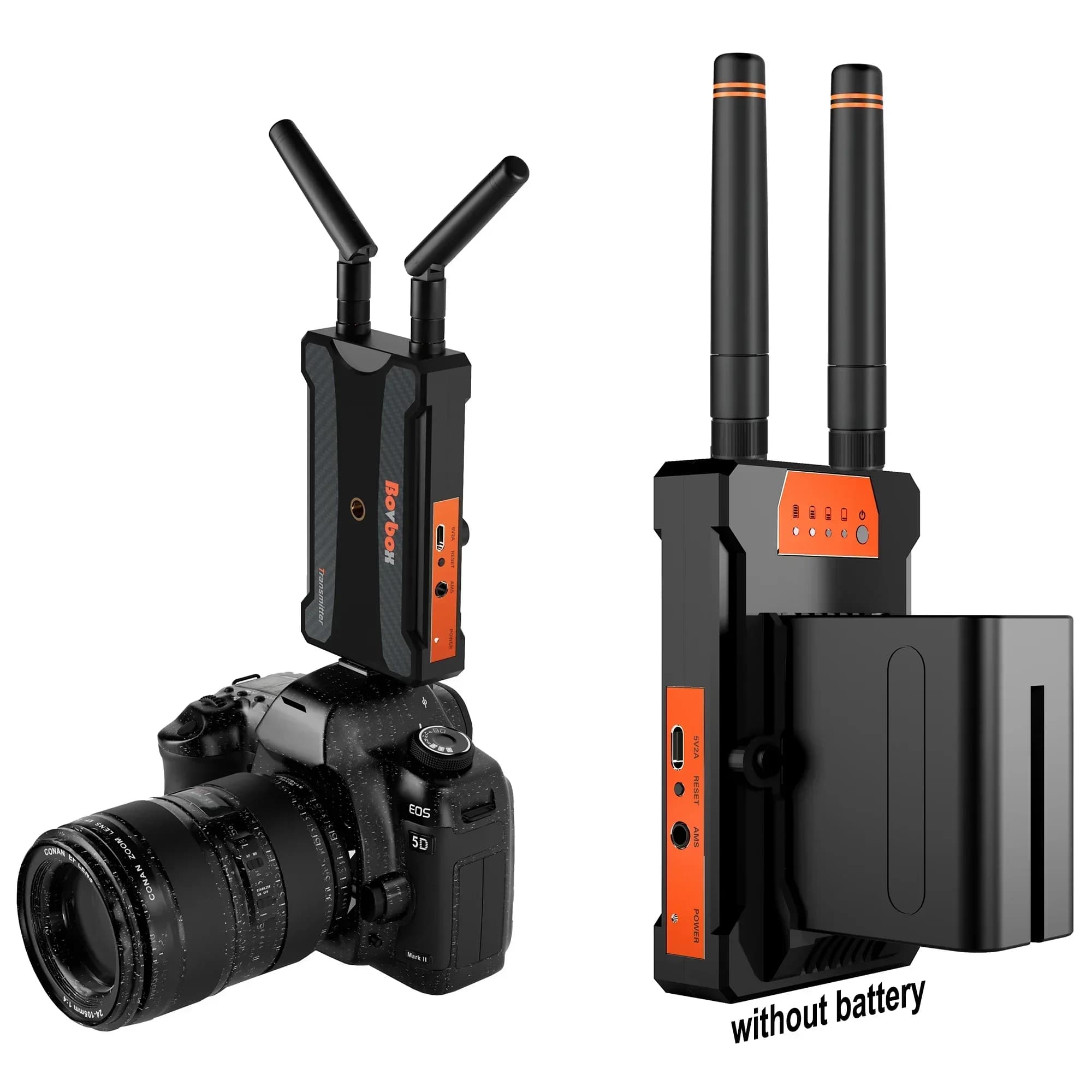 Ricevitore trasmettitore video extender HDMI wireless da 200 m per fotocamera PC YoloBox Pro PS4 Streaming live al monitor TV Batteria di supporto
