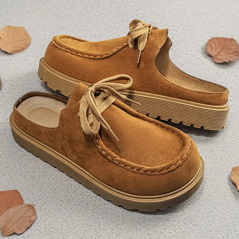 Nuove Ciabatte Casual Primavera/Estate, Scarpe Kangaroo, Scarpe Boken in Camoscio alla Moda per Uomo, Pantofole Baotou con Suola Spessa per Esterni