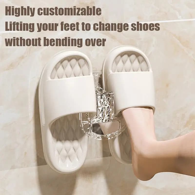 Gancio per riporre le scarpe Gancio per pantofola a ventosa per camera da letto Scaffale per scarpe da bagno impermeabile multiuso salvaspazio per doccia