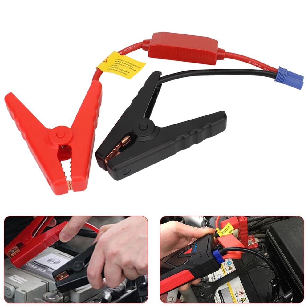 12V con connettore a spina EC5 dispositivo di avviamento morsetti per cavi di emergenza per batteria di emergenza per Clip di avviamento a coccodrillo per camion auto