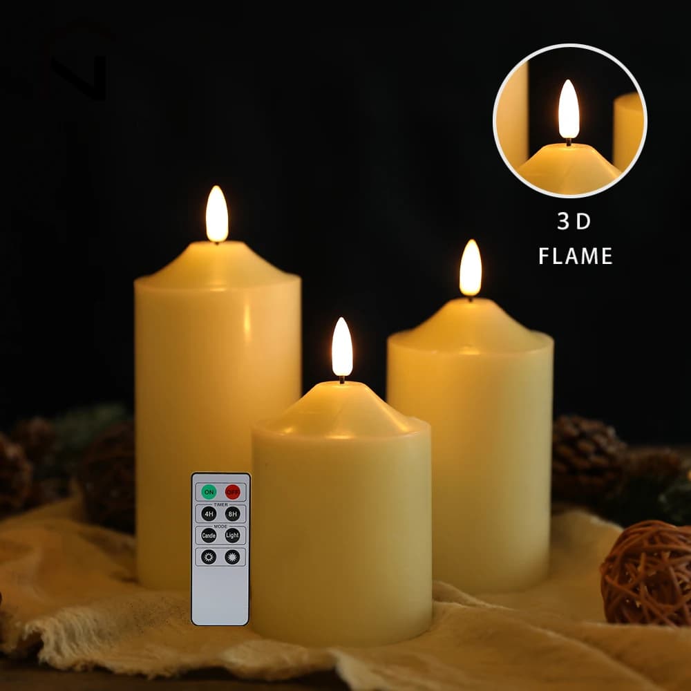 3 candele a led tremolanti senza fiamma, tealight a luce, candele a batteria, lampada elettronica per decorazioni domestiche per feste di nozze