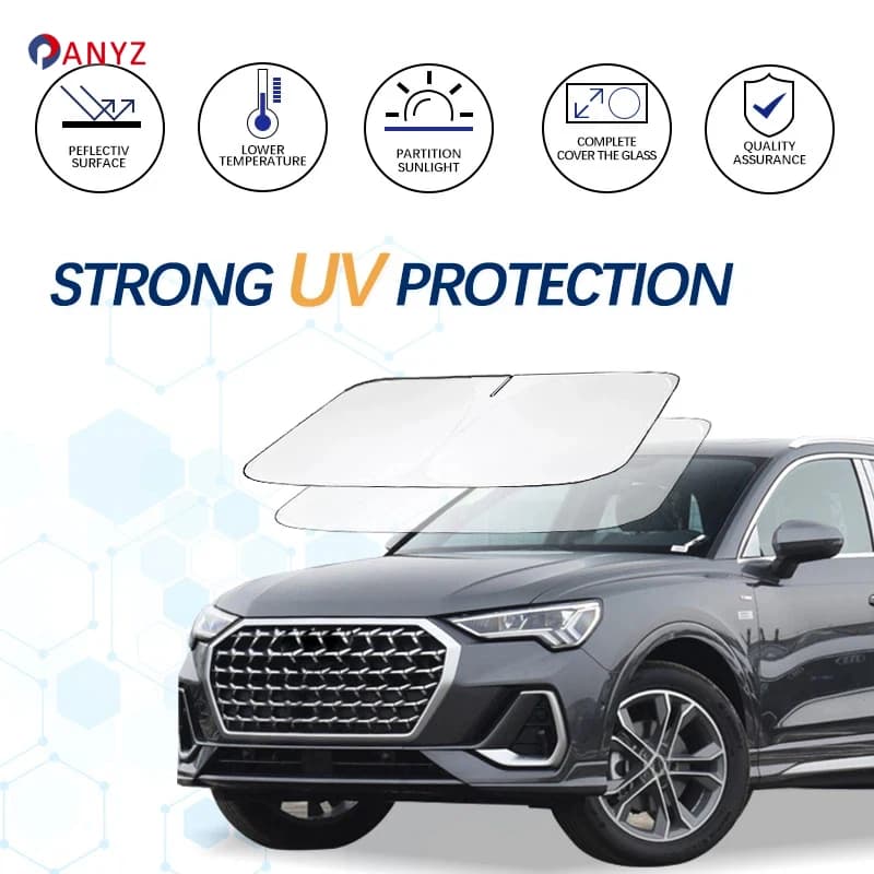 Windshield Sun Shade For Audi Q3 8U RS 2013-2024 Sunshade Sun Visor Protector Foldable Blocks UV Rays Keep Your Car Cooler
