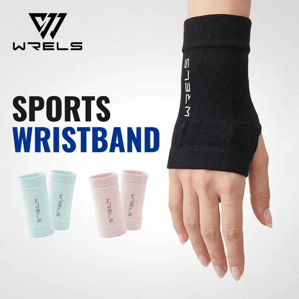 WRELS 1 paio di guanti a compressione per il polso, guanti a mezze dita con foro per il pollice, supporto per il polso, fascia per il palmo, per palestra, fitness, sollevamento pesi