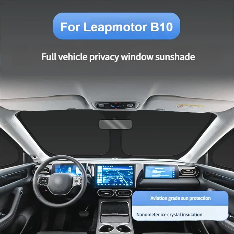 Per Leapmotor B10 Parasole Ombrello Auto Parasole Retrattile Protezione Solare Isolamento Termico Parabrezza Anteriore Ombrellone Accessori Auto