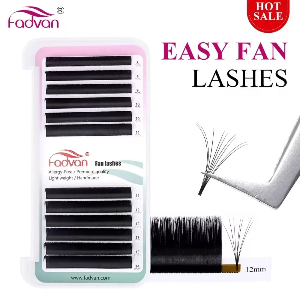 Fadvan Easy Fan Ciglia Estensione Fai da te Russia Volume Visone finto 1 Secondo Estensioni ciglia in fiore Dense Auto Fan Trucco Ciglia