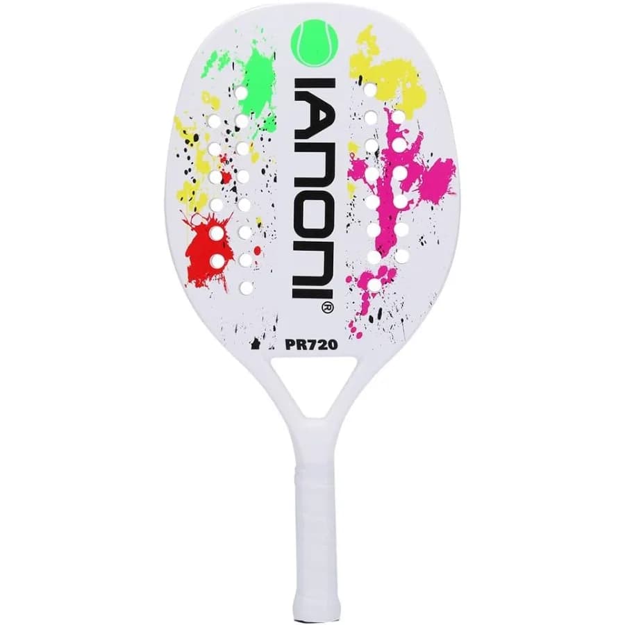 Racchetta da beach tennis Faccia in grana di fibra di carbonio con nucleo in memory foam EVA Racchetta da beach tennis