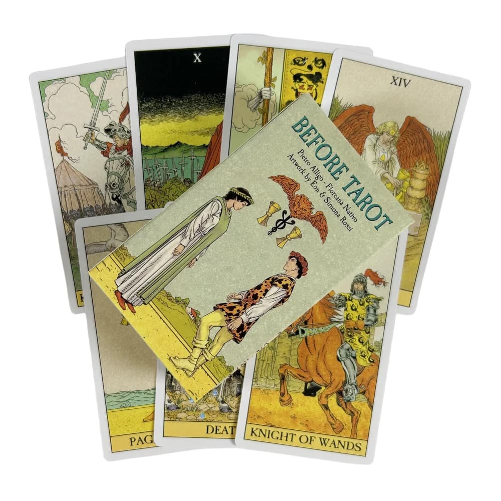 Cavaliere di prima dopo Carte dei tarocchi Un 78 Oracle Visioni inglesi Divinazione Edition Mazzo Borad Giochi Gioco di predizione della fortuna
