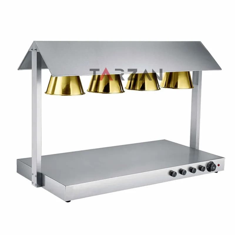 Electric Heater Lamp for Foods, Commercial Stainless Steel Heaters Lamps, Buffet Warmers with 2/3/4 Lamps, Sculpture Light