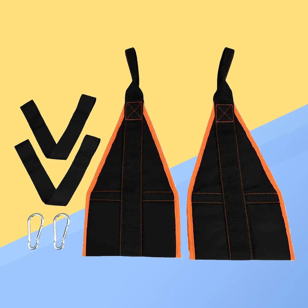 Nylon Abdominal Straps Resistant with Stainless Steel Hooks for Abdominal Exercises, Traction Bar, Domestic Training
