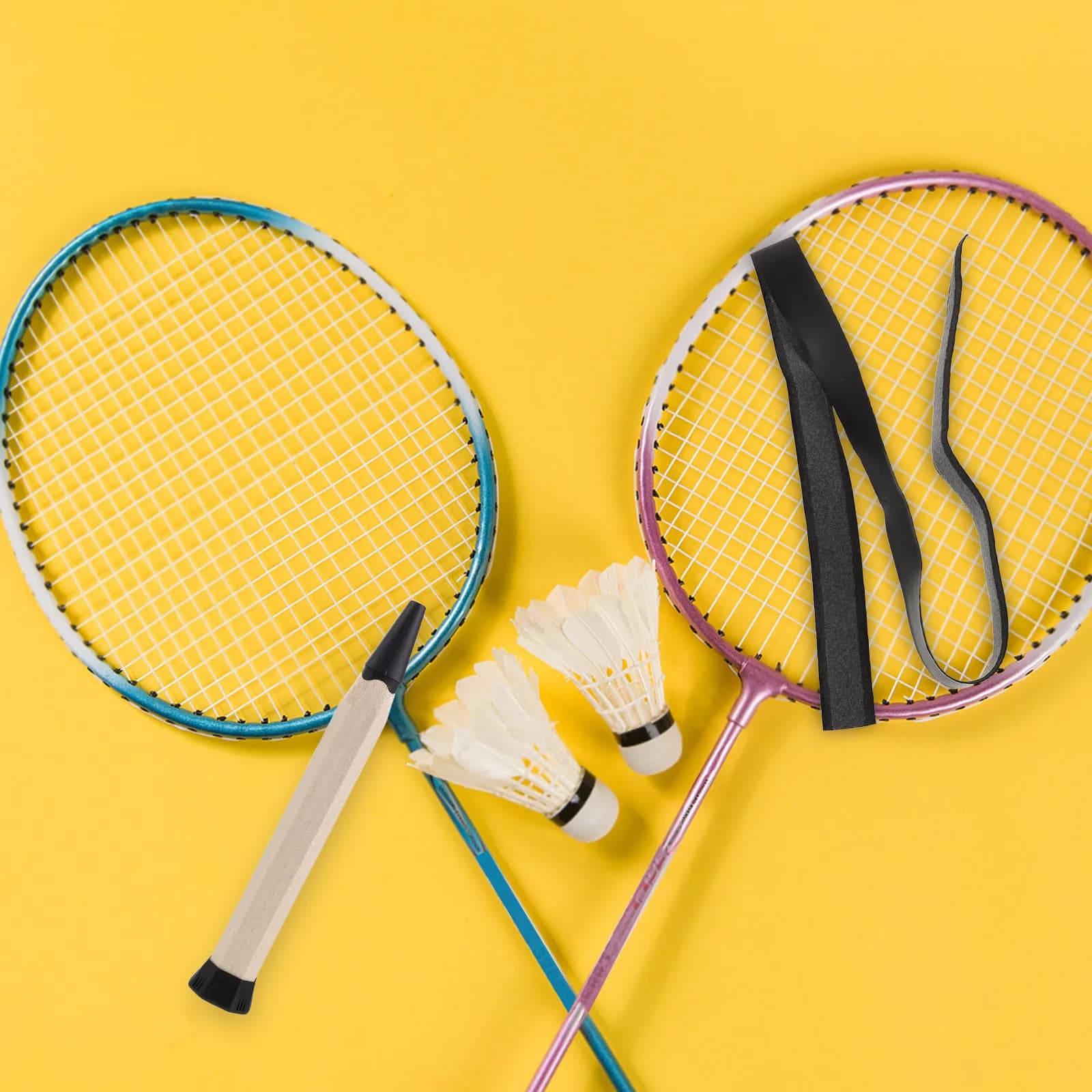 Kit di Sostituzione Manico in Legno per Racchetta da Badminton, Impugnatura Ergonomica Antiscivolo per Riparazione Racchette da Tennis, Controllo Migliorato