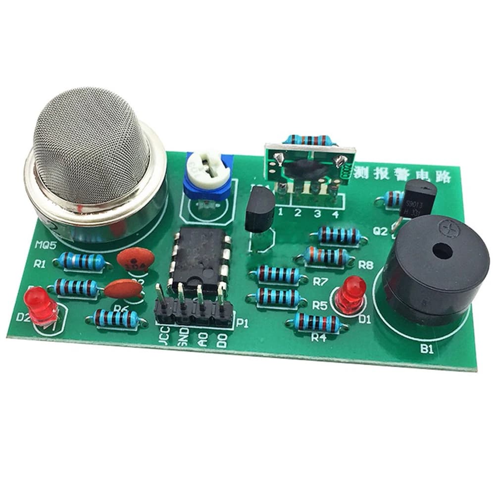 Kit fai da te MQ-2 sensore di fumo rilevatore di Gas naturale allarme componenti elettronici Suite per gli esami di formazione