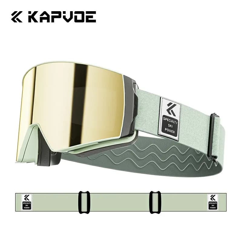 KAPVOE Occhiali da sci Doppi strati Anti-appannamento Grandi occhiali da sci Outdoor Uomo Donna UV400 Occhiali da neve Maschera da sci Occhiali da snowboard