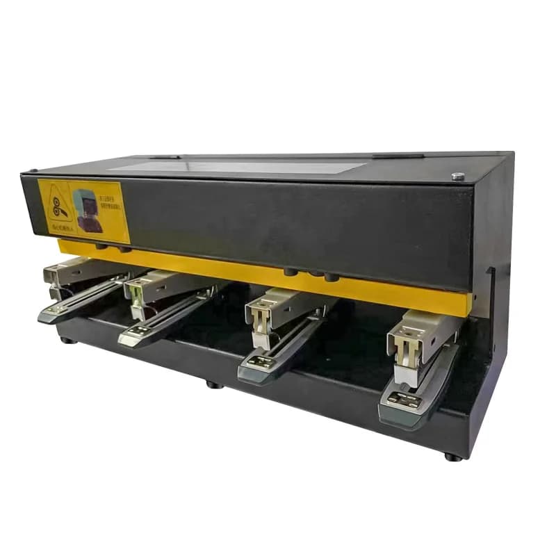 Cucitrice pneumatica completamente automatica a 2, 3 o 4 teste, n. 12, per rilegatura industriale, con testa per schede, per pelle, elettrica, per impieghi gravosi