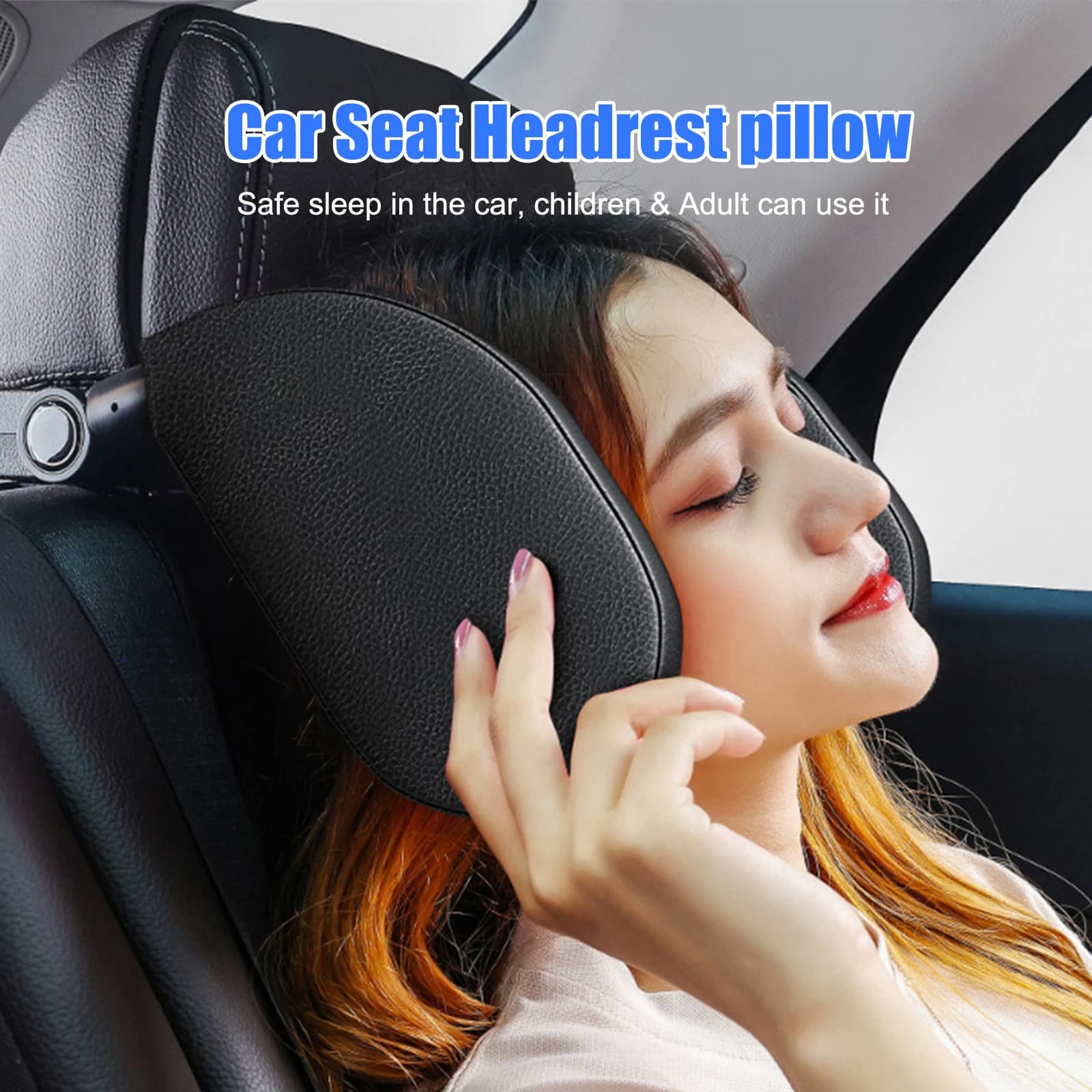 Cuscino Poggiatesta per Auto Regolabile a 180°, Supporto per il Collo a Forma di U in Memory Foam, Adatto per Bambini e Adulti