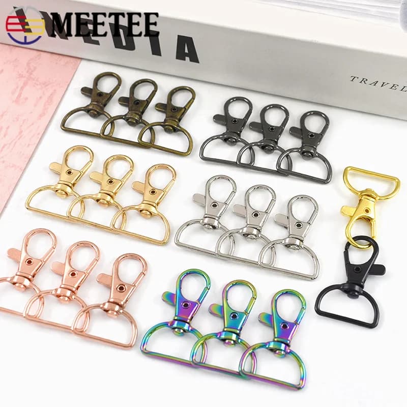 50Pcs 20/25mm Metal Trigger Snap Hooks Lobster Clasp Swivel Clips for Purse Chain Bag Strap Lanyard Pet Collar DIY Hardware