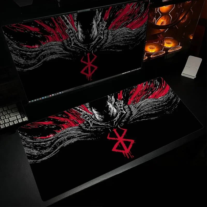 Tappetino per mouse Accessori da gioco per computer Varmilo Tastiera MousePad CS GO LOL Tappetino per mouse Berserk Guts Anime Dywan Gamer Tappetino da scrivania