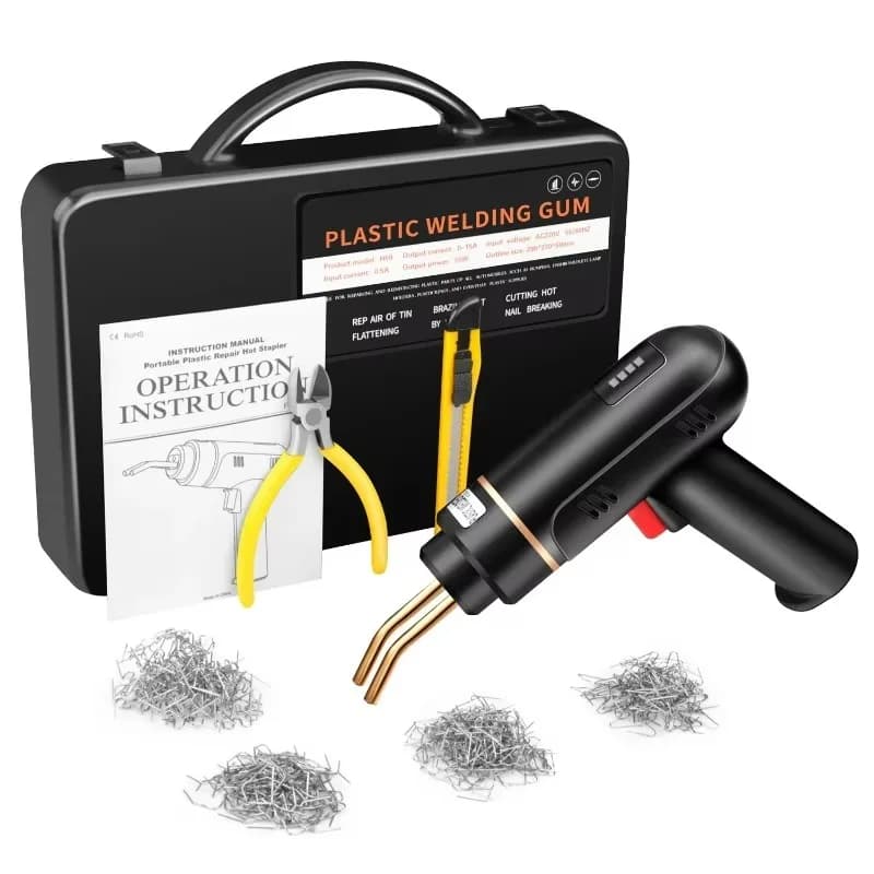 Popu per la maggior parte delle plastica 200W Cordless Saldatore di plastica Pistola Kit di saldatura di plastica 200 pezzi Cucitrice USB ricaricabile Paraurti Riparazione K