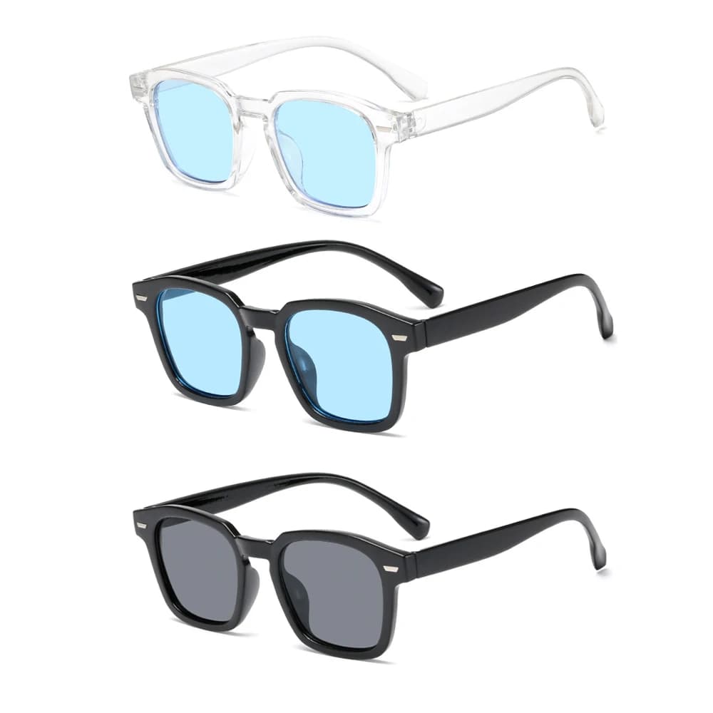 RMM brand 3pcs/set high-quality new polygon meter nail square sunglasses Fashion men hip hop glasses retro sunglasses women