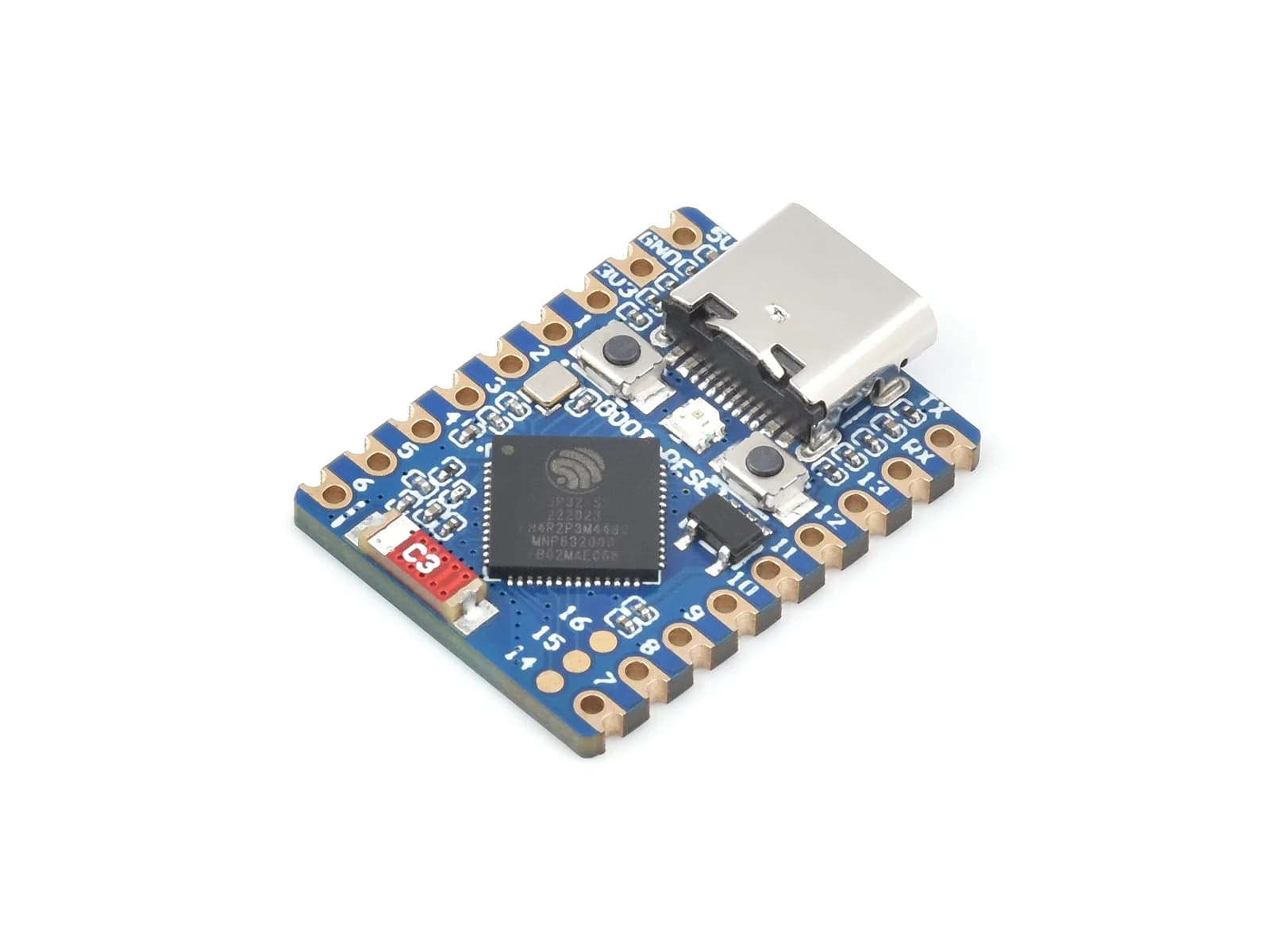 Mini scheda di sviluppo ESP32-S3, basata su processore dual-core ESP32-S3FH4R2, frequenza di funzionamento 240 MHz, Wi-Fi 2,4 GHz e Bluetooth 5