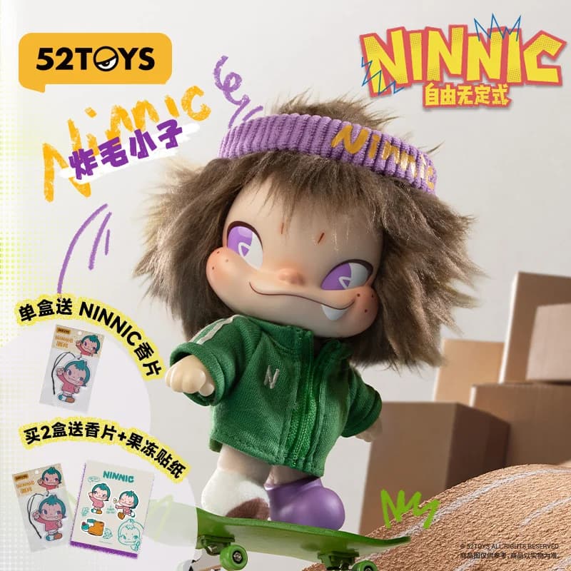 Spot 52toys Ufficiale Ninnic Libero E Indefinito Ciondolo In Vinile Cieco Scatola Capelli Disordinati Ragazzo Alla Moda Giocattolo Ornamento Zaino Ciondolo Regalo