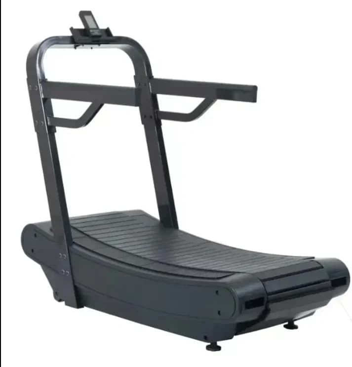 Tapis Roulant con Schermo LED Extra Largo e Nastro in Nylon, Design Curvo Non Motorizzato, Azionamento Meccanico per Uso Domestico o in Palestra