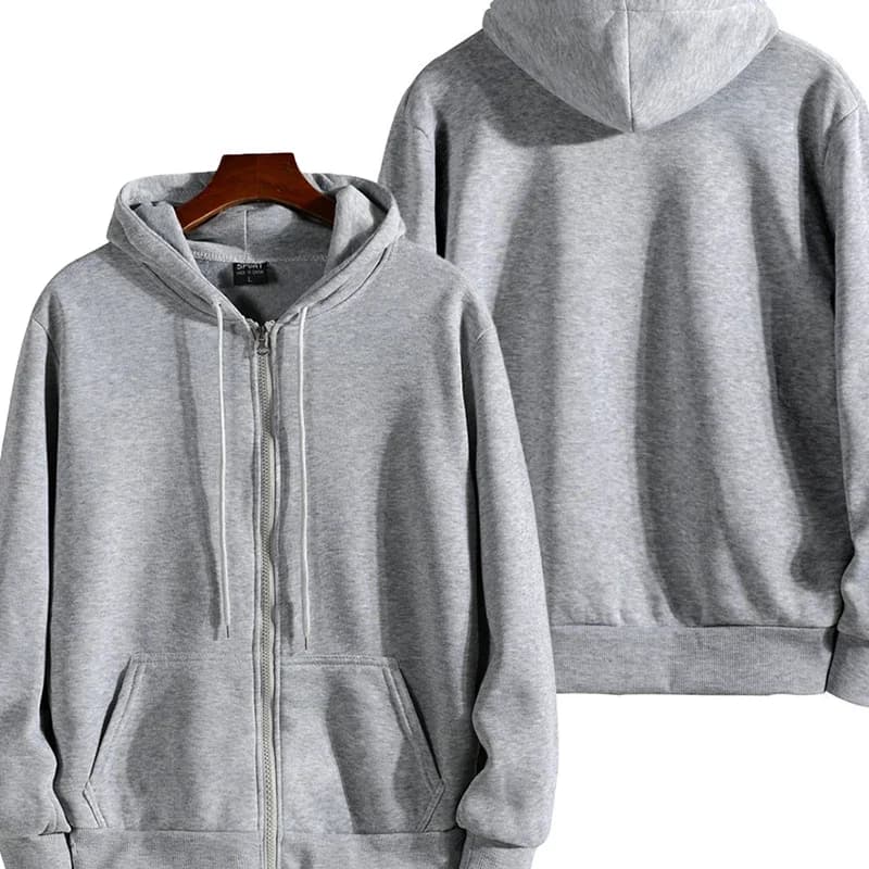 Men's Loose Oversized Harajuku Long Sleeve Zip Hoodie Sweater Soft Durable Your Go - to Autumn/Winter Street Casual Jacket