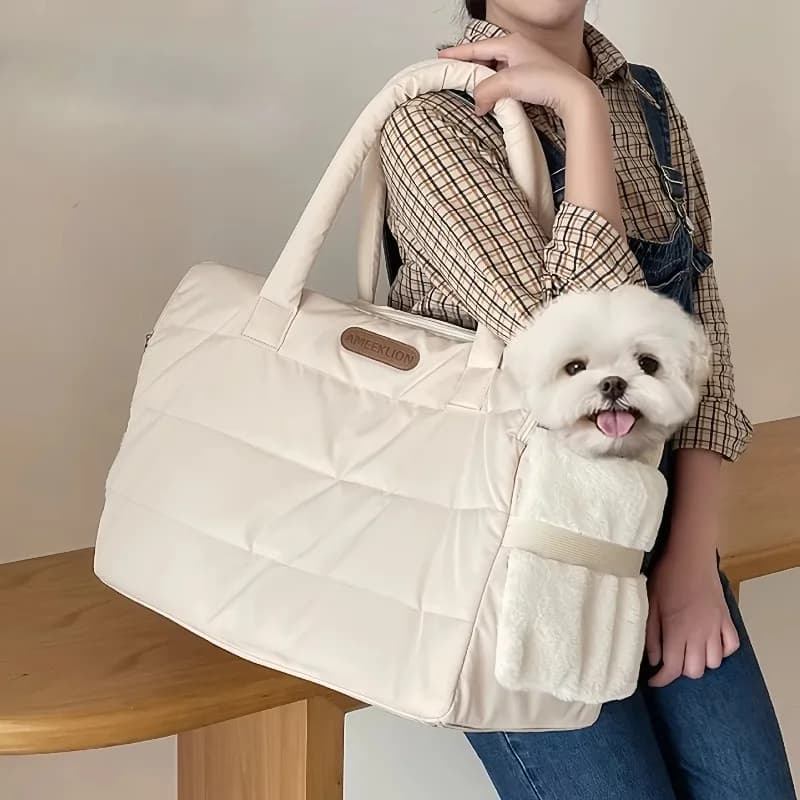 Borsa da Trasporto per Cani e Gatti, Borsa a Tracolla Portatile per Cuccioli, Accessori di Sicurezza per Cani, Borsa da Viaggio per Animali Domestici