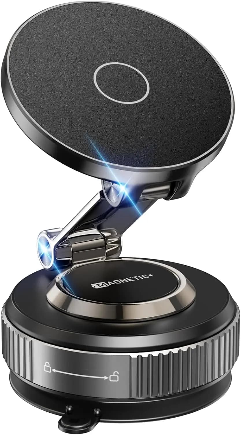 Supporto magnetico per telefono per auto 2026, 360 ° Supporto con aspirazione a vuoto regolabile per iPhone 16 Pro Max 15 14 13 12 Plus