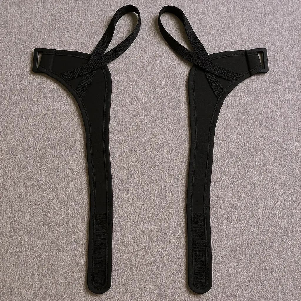 1 Paio di Cinturini da Polso in Poliestere Resistant for Ski Sticks, Trekking Sticks, Stroller Sticks, Anti-slip, Open Sport Support Belt