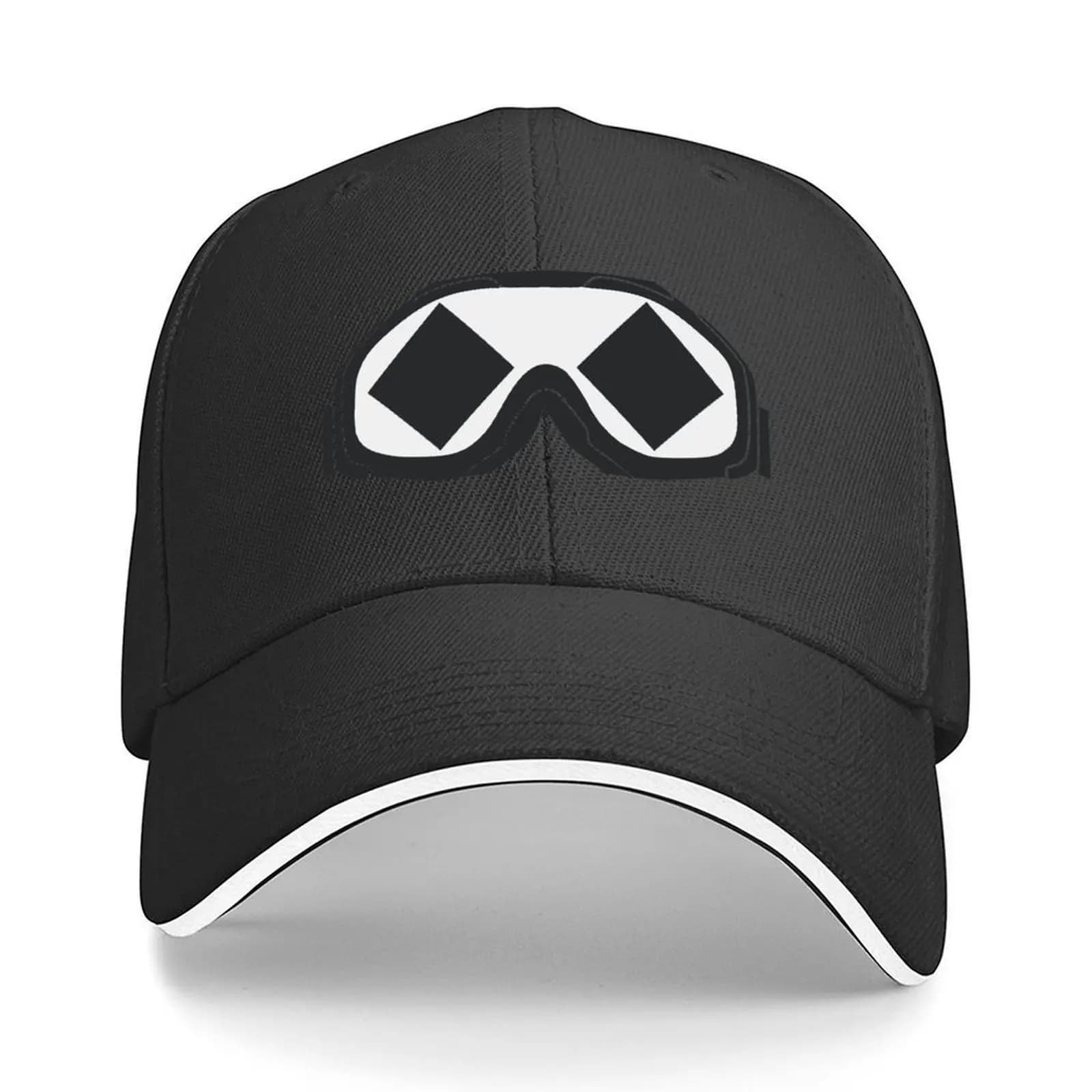 Occhiali da sci Doppio berretto da baseball con diamante nero Berretto personalizzato Visiera Cappello da festa Cappelli da donna neri per il sole da uomo