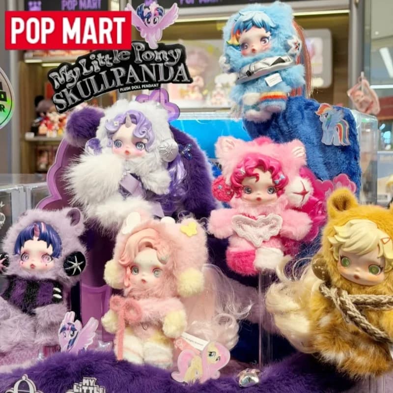 POPMART SKULLPANDA x My Little Pony Serie YOU FOUND ME Ciondolo Blind Box Busta a Sorpresa Decorazione da Scrivania Modellino Anime Giocattoli