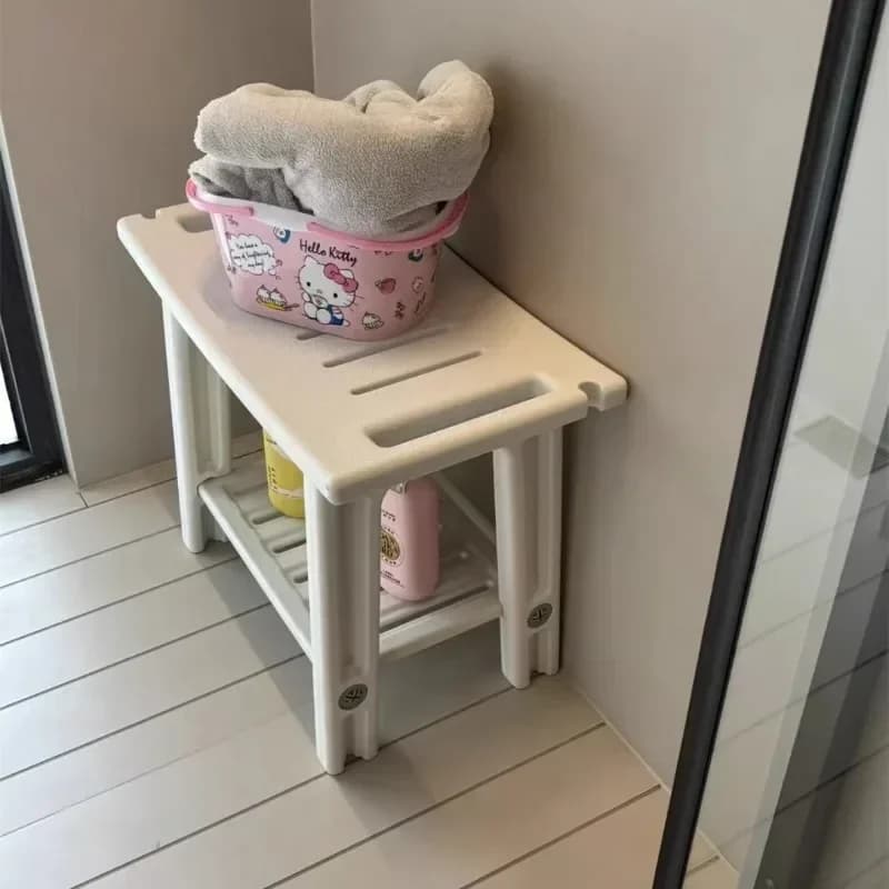Street Tabouret Sedia rotonda pieghevole per Tabouret portatile De Douche Sedie pieghevoli Commode per la casa Doccia WC Poggiapiedi Sgabello