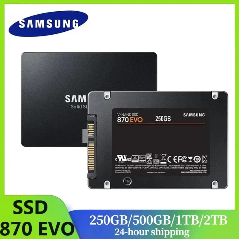 SAMSUNG SSD 870 EVO 1TB 2TB 250GB 500GB Disco a Stato Solido Interno HDD SATA3 2.5 Pollici per Laptop Desktop PC MLC Disco Rigido