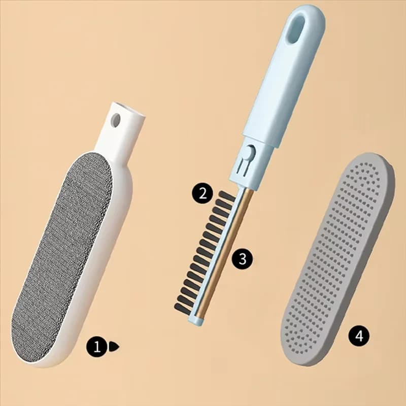 ABLN-4-in-1 Levapelucchi portatile, Spazzola per peli di animali domestici e lanugine, Rasoio manuale per tessuti per vestiti, Manico antiscivolo, Multifunzionale