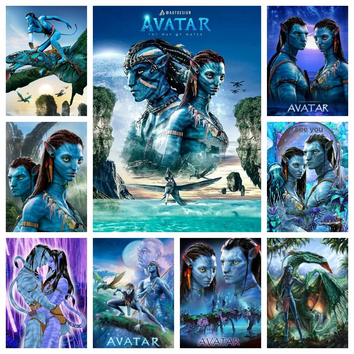 Avatar The Water Way Painting Diamond 5d James Cameron Fantasy Sci Fi Alieni Guerriero Film Punto Croce Room Decor Gift