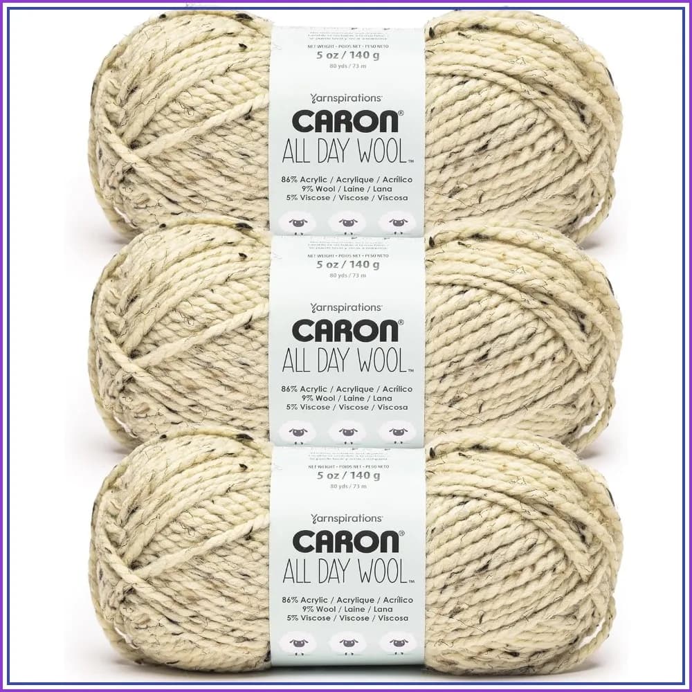 Super Bulky #6 Yarn, 3 Pack 170g/6oz Each, 80% Acrylic 20% Wool, 108 Yards, Knitting/Crochet