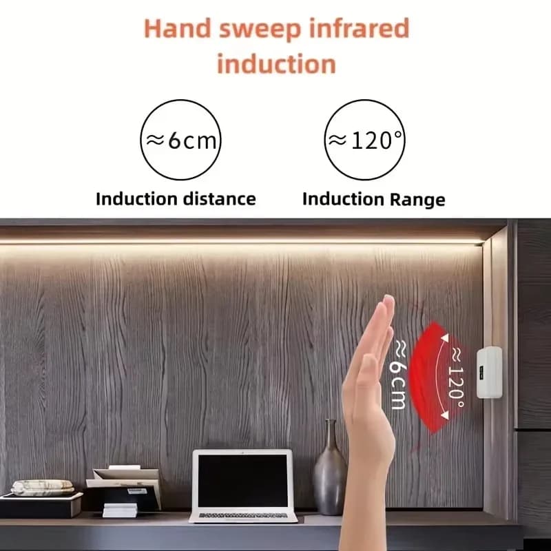 DC 5V USB Retro Motion Lighting LED Light Strip Hand Sweep Wave ON OFF TV Sensor Kitchen under cabinet lamp