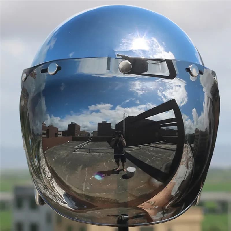 Open Motorcycle Helmet Silver Mirror, Electric Bicycle Helmet, Unisex, Summer, for Scooter and Motorcycle, CE Certificate