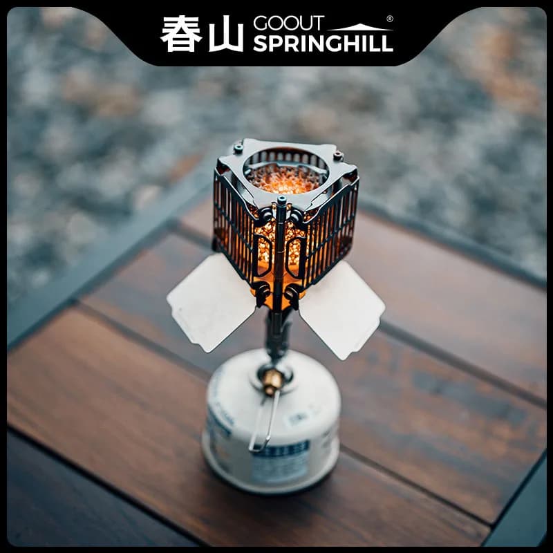 Goout Springhill Mini gas stove with stainless steel heating cover Portable camping heater