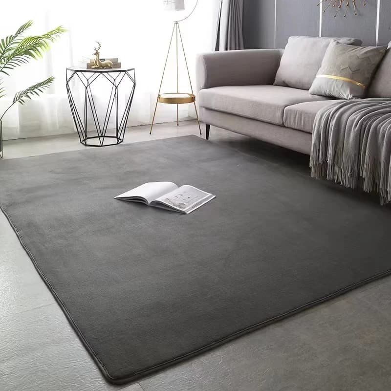 VIKAMA Solid-colour Large Area Carpet for Living Room Plush Soft Floor Mat Game Yoga Mat Large Area Rugs for Bedroom Decor